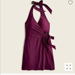 J. Crew Halter wrap swim dress